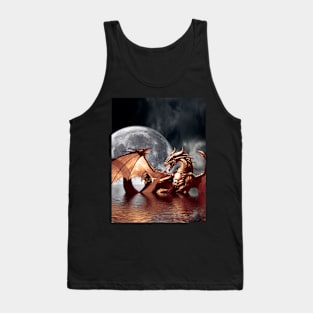 Dragon Moon - Fantasy Dragon Artwork Tank Top